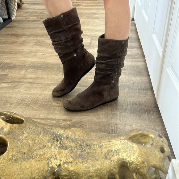 PRADA Suede slouch look boots size 39 - Picture 1 of 10
